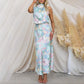 ⌛✨2025 Hot Sale 50% OFF🎨Love In The Garden Floral Halter Neck Elastic Waist Maxi Dress