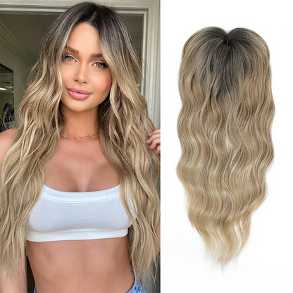 🔥HOT SALE 50% OFF🔥Wavy Clip-In Hair Topper with Bangs for Thinning Hair