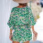 ☀️Summer Cool Deal: 49% OFF!!😍🎨Women's Summer Casual V-Neck Printed Jumpsuit with Waist Tie and Dolman Sleeves