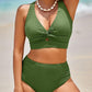 💃2025 New Type - 50% OFF 👙Textured Knot-Front High-Waisted Bikini Set🌊