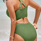💃2025 New Type - 50% OFF 👙Textured Knot-Front High-Waisted Bikini Set🌊