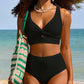 💃2025 New Type - 50% OFF 👙Textured Knot-Front High-Waisted Bikini Set🌊