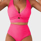 💃2025 New Type - 50% OFF 👙Textured Knot-Front High-Waisted Bikini Set🌊