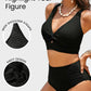 💃2025 New Type - 50% OFF 👙Textured Knot-Front High-Waisted Bikini Set🌊