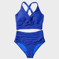 💃2025 New Type - 50% OFF 👙Textured Knot-Front High-Waisted Bikini Set🌊