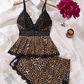 💕LAST DAY SPECIAL PRICE: ￡11.99!!💕Lace Trimmed V-Neck Camisole & Shorts Sleepwear Set
