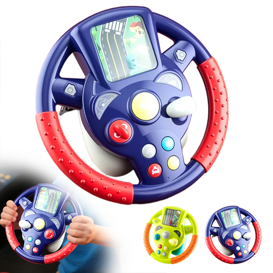 🔥Last day sale 50% OFF🔥Portable Educational Simulation Steering Wheel Toy for Kids