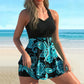 🚨FLASH SAEL 60% OFF!!✨Women's Plants Print V Neck Swimdress & Tankini Set