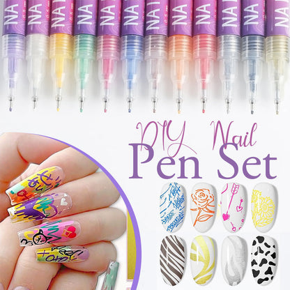 ❤️Hot Sale 50% OFF💅12 Colors Nail Art Pens Set