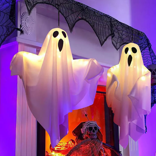 ❤️‍🔥2025 Halloween Promotion - 50% OFF🎃Glowing Ghost Chandelier for Halloween Party Decor