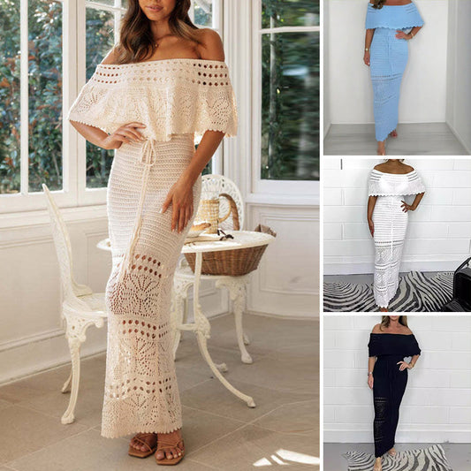 ☀️Summer Hot Sale 50% OFF❤️Women's Elegant Off-Shoulder Maxi Dress