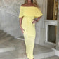☀️Summer Hot Sale 50% OFF❤️Women's Elegant Off-Shoulder Maxi Dress