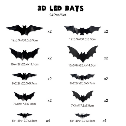 🎁Halloween promotion 50% OFF🎃🦇Halloween 3D Bat LED Wall Light Decor