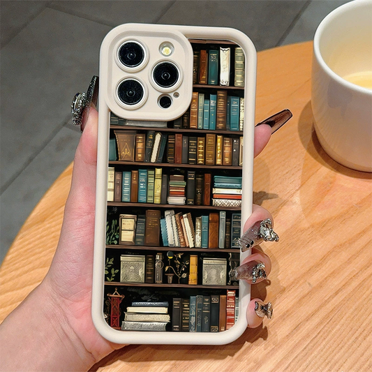 🔥2025 NEW ARRIVAL📚📱Cartoon Bookshelf Pattern TPU Phone Case