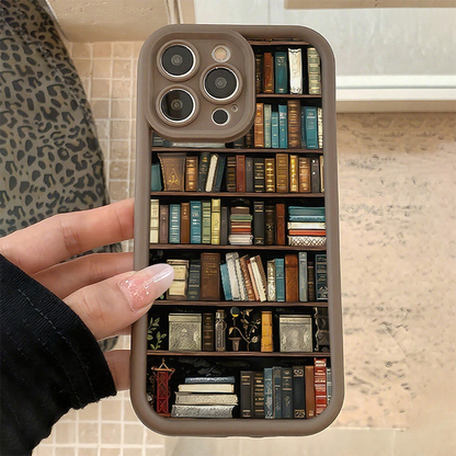 🔥2025 NEW ARRIVAL📚📱Cartoon Bookshelf Pattern TPU Phone Case