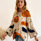 🎁🎃Halloween 50% Off Special Offer💓Women's Halloween Loose Fit Batwing Knit Sweater
