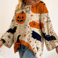 🎁🎃Halloween 50% Off Special Offer💓Women's Halloween Loose Fit Batwing Knit Sweater