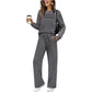 🔥LAST DAY SALE 70% OFF👍✨Women's Crew Neck Top & Drawstring Pants Set1