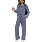 🔥LAST DAY SALE 70% OFF👍✨Women's Crew Neck Top & Drawstring Pants Set1