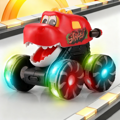 🎅🦖2025 Hot Sale 50% OFF🔥Press & Go Dinosaur Toy Car with Lights