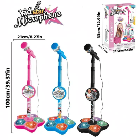 🎁🎄Christmas Sale 60% OFF! 🎤✨Microphone Toy, Karaoke Machine Toy with Light✨