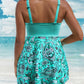 🚨FLASH SAEL 60% OFF!!✨Women's Plants Print V Neck Swimdress & Tankini Set