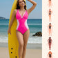 🥇2026 NEW TYPE 50% OFF🏖️👙Women's Color Block Shapewear One Piece Swimsuit