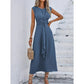 🎁LAST DAY SALE 59% OFF!!💛Women's Elegant Solid Color Crew Neck Dress