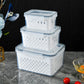 🍓✨ 3-PC Fruit Container Set – Removable Colander, Leak-Proof & Stackable