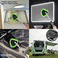 Extendable Windshield Cleaning Tool – 180° Rotating Head Car Window Cleaner with Non-Slip Grip & 4 Reusable Washable Microfiber Pads, Streak-Free Interior Glass Cleaning Kit