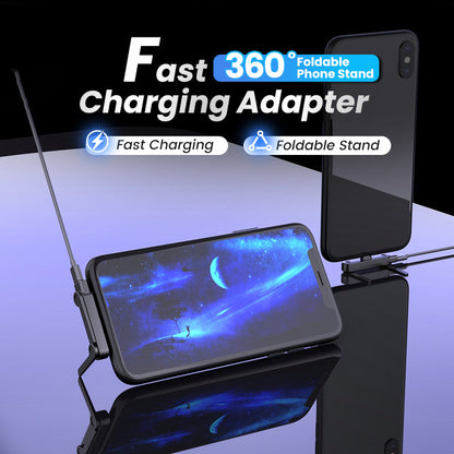 ⚡50K+ SOLD!🔥Fast Charging Adapter with 360° Foldable Phone Stand🔥