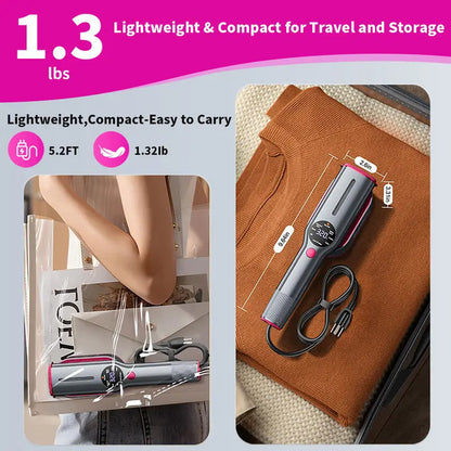 🥳2026 HOT SALE🥳💞50K+ SOLD!🧳💨 50% OFF! Portable Steam Iron – Fast preheat, works on silk to cotton. Lightweight, 150ml tank. Wrinkle‑free anywhere. 🌍✅