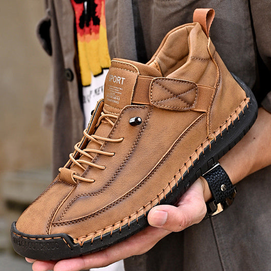🔥HANDMADE 🔥👞Men's PU Leather Casual Shoes — Pain Be Gone!