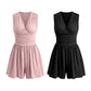 ⏳Time-Limited Special⏰Women's Sleeveless V-Neck Ruched Waist Romper