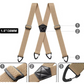 ⚡50K+ SOLD!💥ONLY ￡7.99!!📢Men's X-Back Suspenders with Hook Clips