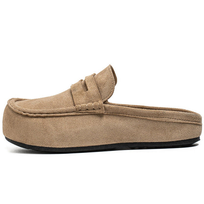 👞 50% OFF NOW! ✨ Suede Backless Loafer Mules – Slip-On & Breathable – Soft Microfiber & Rubber Sole – Casual Comfort 🚶‍♂️