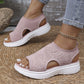 ⏳Time-Limited Special Price: ￡13.99!!🎁Women’s Knit Platform Sandals – Lightweight, Breathable & Arch-Supported 🏝️☁️  Cushioned Memory Foam Footbed • Non-Slip Sole • All-Day Comfort for Summer Walks, Holidays & City Days 🎁🇬🇧