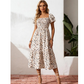 🌈2026 Summer Hot Sale 50% OFF!✨Square Neck Floral Midi Dress – Smocked Bodice, Flowy Tiered Skirt, Romantic 🌸1