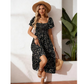🌈2026 Summer Hot Sale 50% OFF!✨Square Neck Floral Midi Dress – Smocked Bodice, Flowy Tiered Skirt, Romantic 🌸1