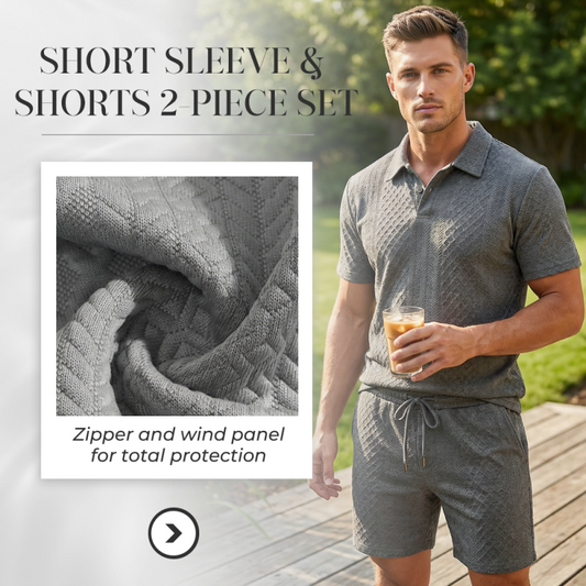 Men's Short Sleeve & Shorts 2-Piece Set