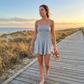 🔥Summer Womens Romper 🔥 Strapless Tube &Beach Vacation Clothes Ruffle&Jumpsuits Pockets