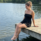 🔥Summer Womens Romper 🔥 Strapless Tube &Beach Vacation Clothes Ruffle&Jumpsuits Pockets