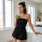 🔥Summer Womens Romper 🔥 Strapless Tube &Beach Vacation Clothes Ruffle&Jumpsuits Pockets