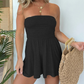 🔥Summer Womens Romper 🔥 Strapless Tube &Beach Vacation Clothes Ruffle&Jumpsuits Pockets