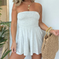 🔥Summer Womens Romper 🔥 Strapless Tube &Beach Vacation Clothes Ruffle&Jumpsuits Pockets