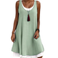🔥Summer Hot Sale 50% OFF💃Women's Sleeveless Fake 2-Piece Dress