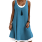 🔥Summer Hot Sale 50% OFF💃Women's Sleeveless Fake 2-Piece Dress