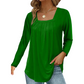 💕LAST DAY SALE ONLY ￡11.99!!💕🌿 Cotton Elegant Pleated Square Neck Top