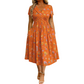 👗 50% OFF NOW! 💐Women's V-Neck Floral Twist Waist Midi Dress – with Side Pockets, Soft Flowy Casual Summer Dress