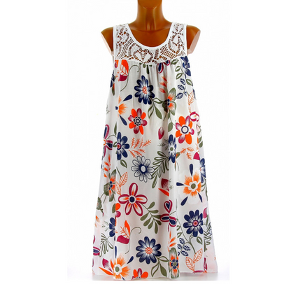 💕LAST DAY SALE ONLY ￡11.99!!💕Women's Elegant Sleeveless Floral Dress